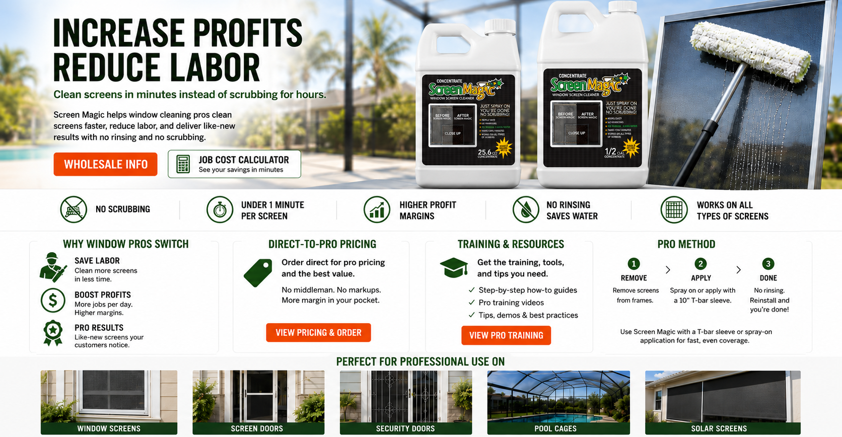 Increase profits and reduce labor with Screen Magic for window cleaning pros